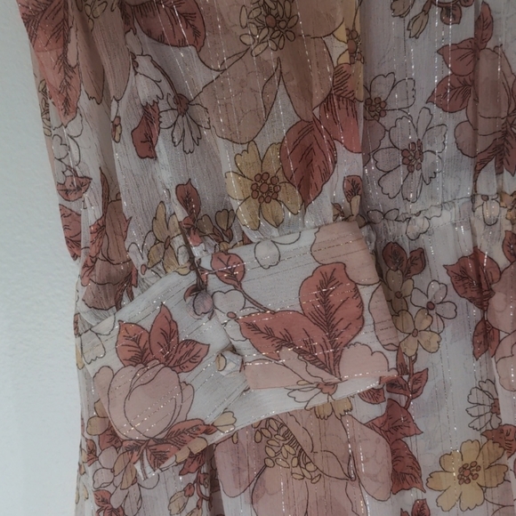 Veronica Beard Floral Cybil Melon Dress 4 - Picture 11 of 14